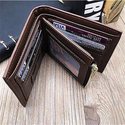 Personalized Wallets Men High Quality PU Leather for Him Engraved Wallets Men Short Purse Custom Photo Wallet Luxury Men Gift