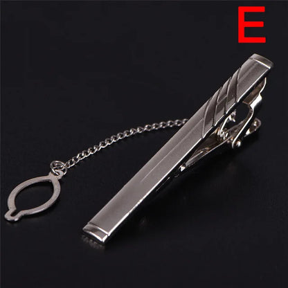 Clip de corbata de metal nuevo para hombre, broche de corbata de boda, broche de corbata de caballero, alfiler de corbata de cristal para accesorios de hombre, joyería.