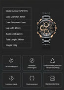 NAVIFORCE Top Brand Luxury Classic Men Watch Quartz Digital Male Clock Military Sport Silver Stainless Steel Man Wristwatch 9197