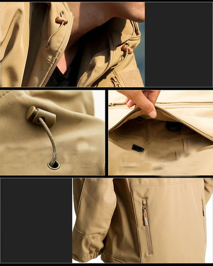 Chaquetas SoftShell de invierno para hombre, pantalones tácticos, para acampar, senderismo, caza, pesca, sudaderas de forro polar, abrigos, tallas S-5XL, pantalones cargo para exteriores.