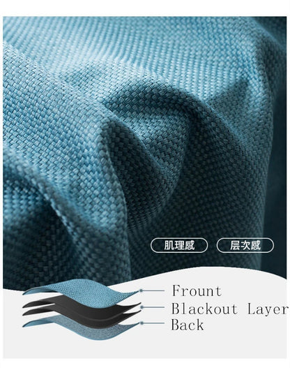 350cm Height Custom Made Thickened Solid Color Faux Linen Curtain 80%-90% Blackout Curtains For Bedroom Living Room Blackout