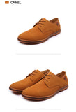 2024 Spring Suede Leather Men's Oxford Casual Shoes Classic Sneakers Comfortable Footwear Dress Shoes Large Size Flats