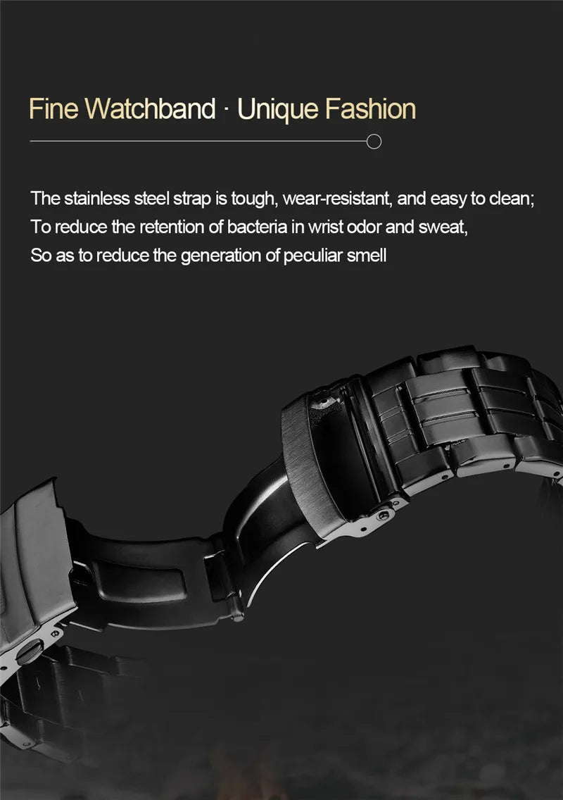 NAVIFORCE Top Brand Luxury Classic Men's Watch Quartz Digital Male Clock Military Sport Silver Stainless Steel Man Wristwatch 9197