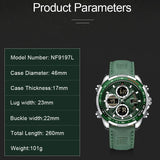 NAVIFORCE Fashion Military Watches for Men Luxury Original Sports Chronograph Watch Waterproof Quartz Clock Digital WristWatch