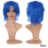 BENIHAIR Synthetic Wig Cosplay Wig White Red Green Blue Pink Yellow Hair Short Layered Wig Fake Hair Extension Men Women Party Wig