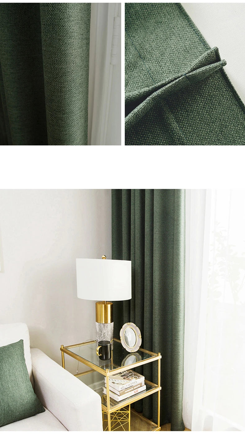310cm Height Custom Made window 80% blackout curtain thickened cotton linen cutains for living room bedroom luxury curtains