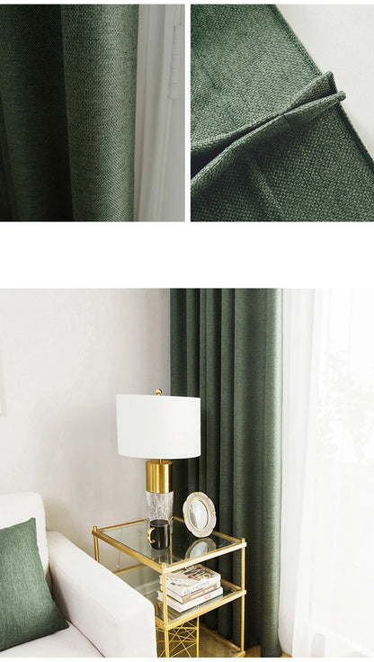 310cm Height Custom Made window 80% blackout curtain thickened cotton linen cutains for living room bedroom luxury curtains