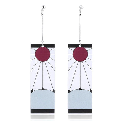 Brincos de gota anime acrílico demon slayer kimetsu no yaiba lâmina de fantasma brincos para mulheres homens tanjiro brincos