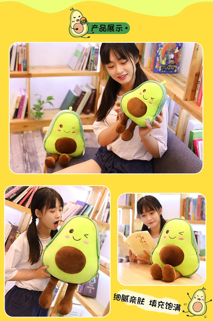 30 45 60CM Cute Avocado Stuffed Plush Pillow Toys Kids Filled Doll Fruit Cushion Soft Plush Doll Toy Baby Girl Birthday Gift