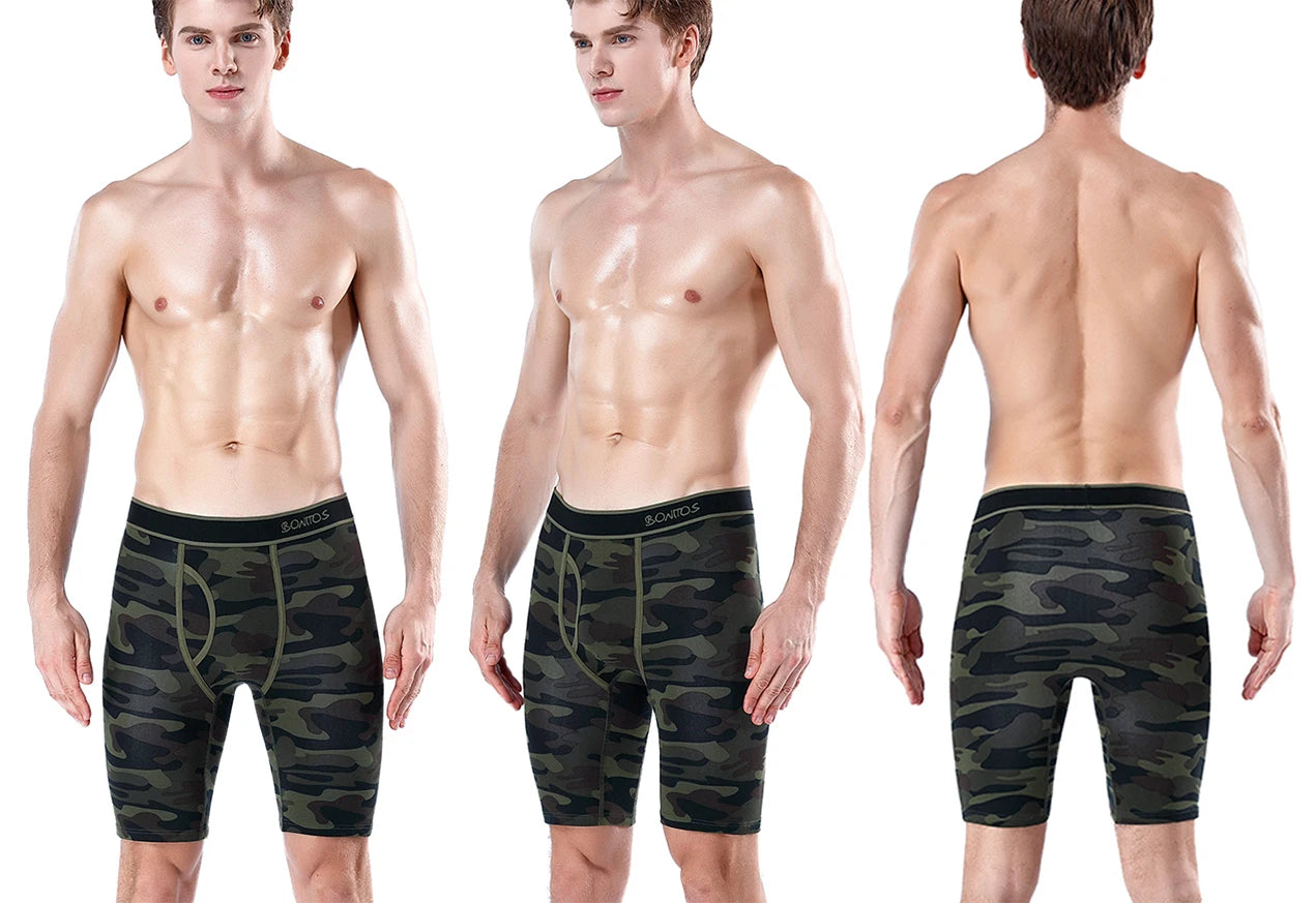 5Pcs Set Long Boxer Men Underwear Male Underpants Panties Sexy Clavin Underware Calzones BoxerShorts Boxer Shorts Homme Trunk