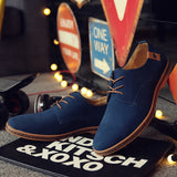 2024 Spring Suede Leather Men's Oxford Casual Shoes Classic Sneakers Comfortable Footwear Dress Shoes Large Size Flats