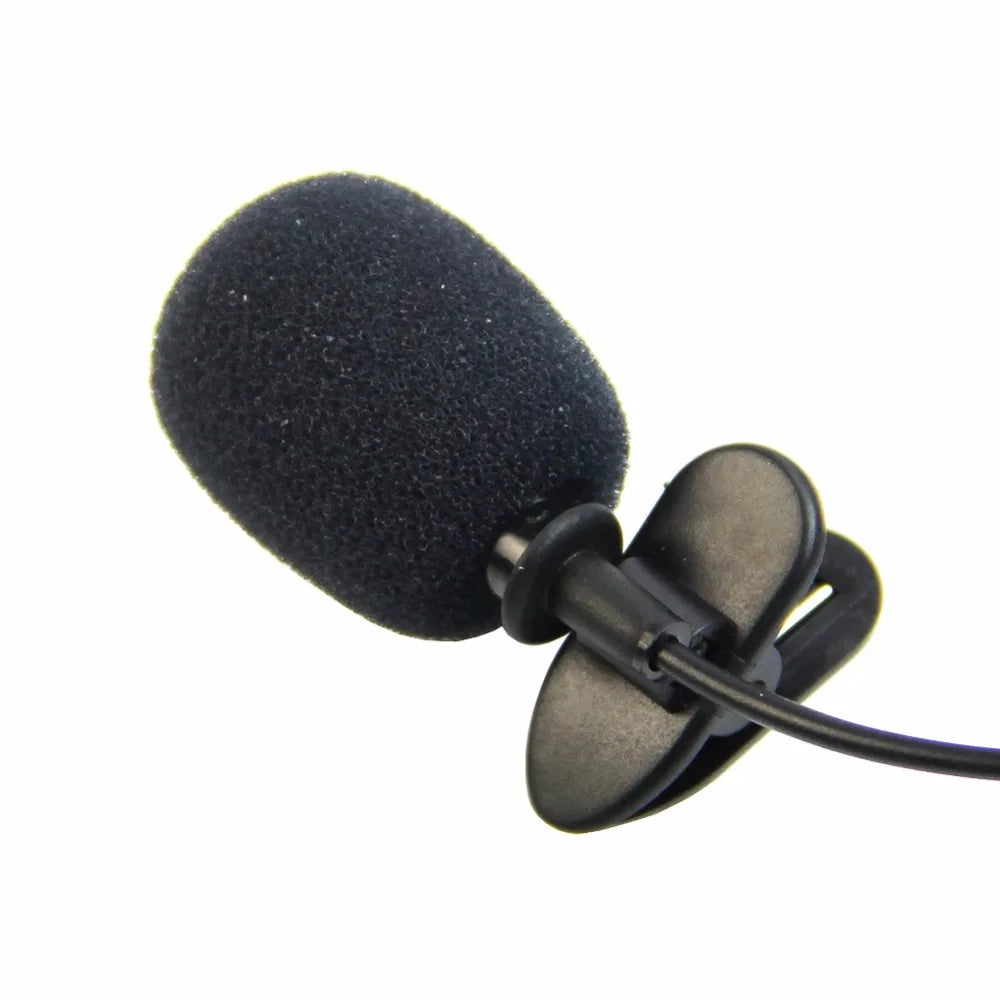 Podofo 3.5mm Universal Portable Mini Mic Microphone Hands Free Clip on Microphone Mini Audio Mic For Car Radio Loud Speaker