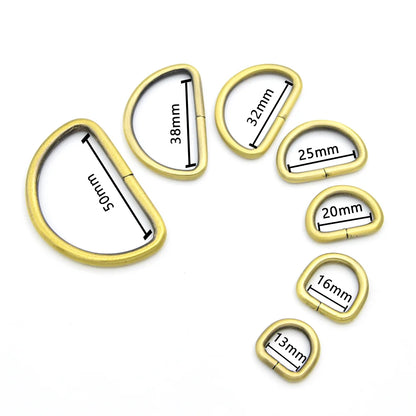 10pcs Metal D Ring Heavy Duty Strong Webbing Dee Ring Buckle for Bag Strap Belt Purse DIY Bag Accessories