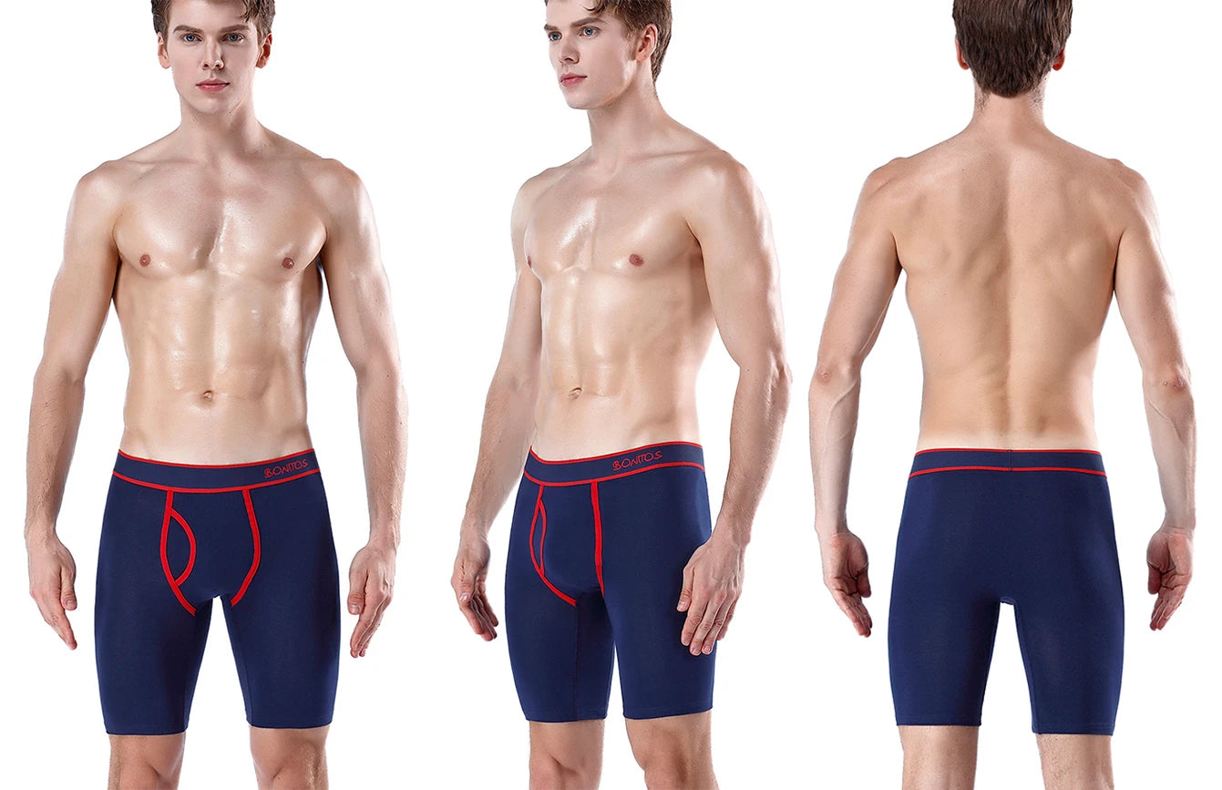 5Pcs Set Long Boxer Men Underwear Male Underpants Panties Sexy Clavin Underware Calzones BoxerShorts Boxer Shorts Homme Trunk