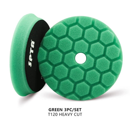 (Bulk Sales) SPTA 3"(80mm)/5"(125mm)/6"(150mm) Hex-Logic Car Sponge Polishing Buffing Pads For DA/RO/GA Auto Buffer Polisher
