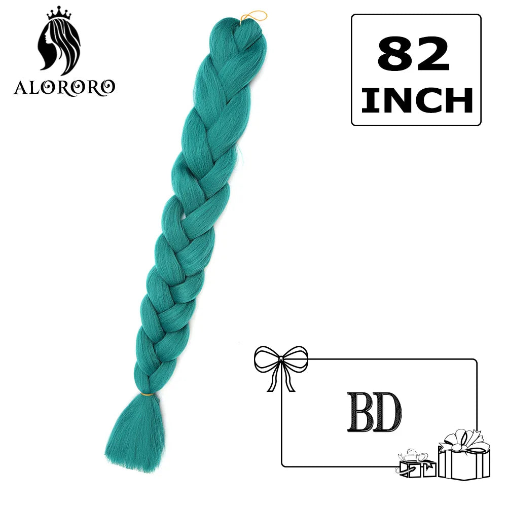 Alororo sintético jumbo trança cabelo 82 Polegada africano falso cabelo de alta temperatura fibra trança extensões de cabelo para mulher