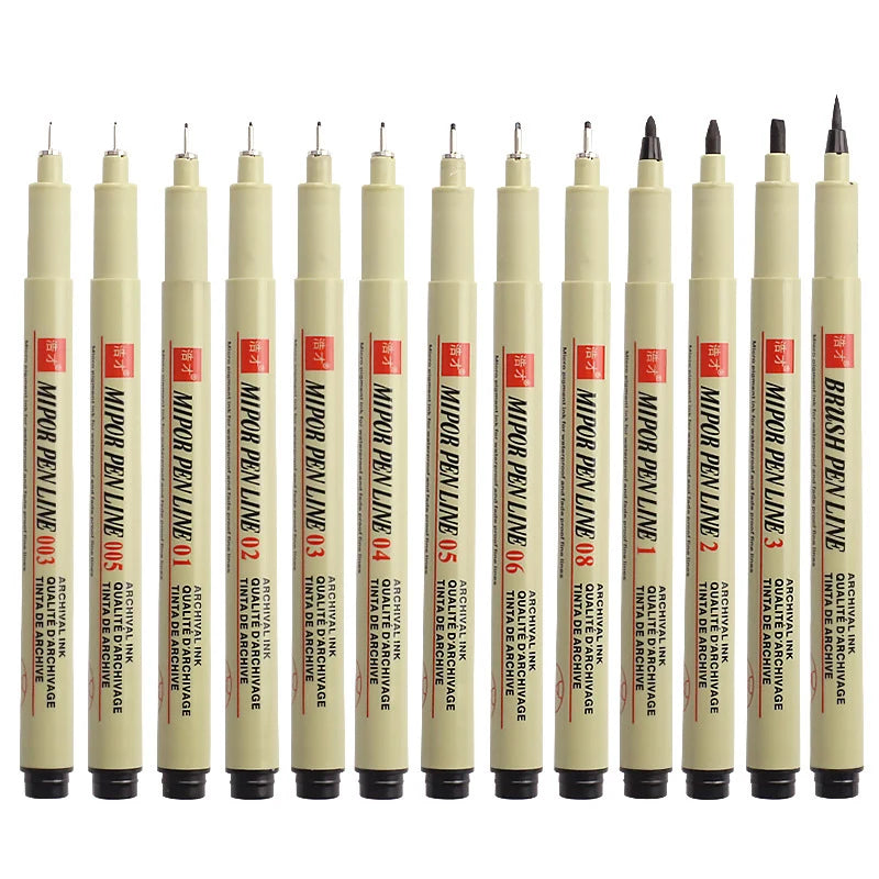 Manga Markers Needle Pen Art Hand-painted Hook Line Pen Sketch Pens Stationery Set Art Supplies School Supplies Art Sakura Pen