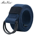 Maikun Tactical Canvas Men Belt High Quality Unisex Double D-Ring Buckle Waistband Casual Canvas Female Belt Fabric For Jeans