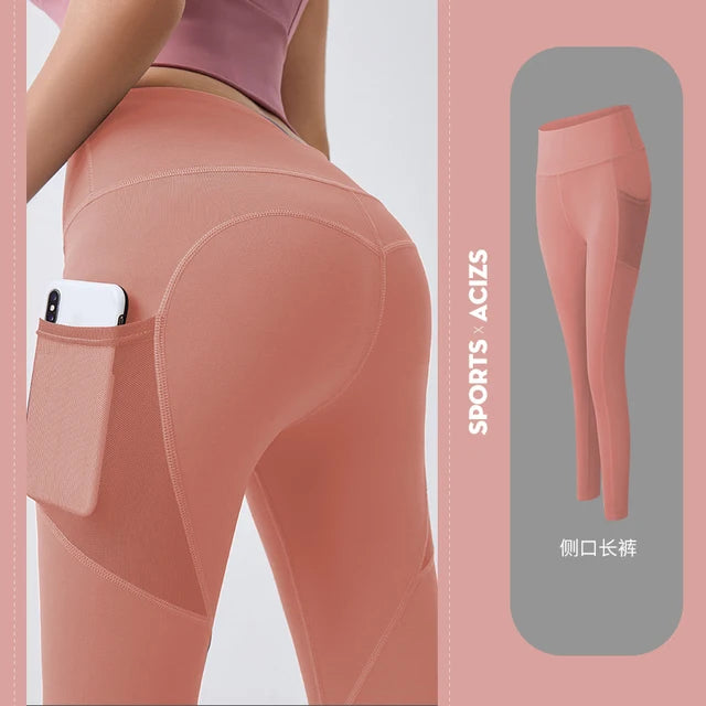 Leggings deportivos sin costuras para mujer, leggings de gimnasio para mujer, pantalones de yoga de cintura alta 