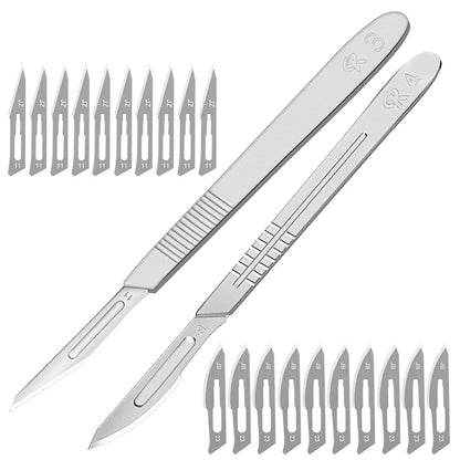 Carbon Steel Carving Metal Scalpel handle 11# 23# Engraving Craft knive Non-Slip Surgical Scalpel Knife Paper Cutting Tool Knife