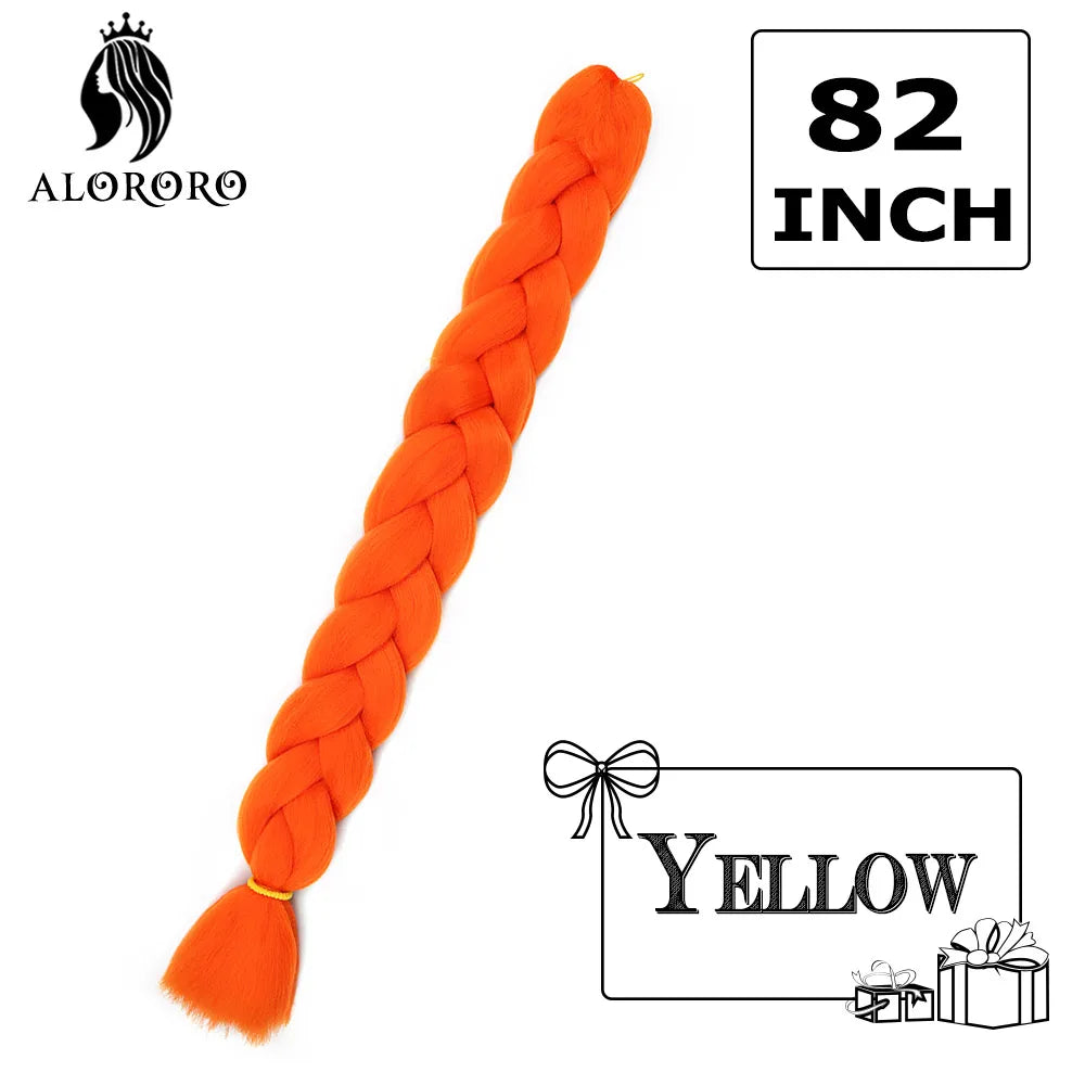 Alororo sintético jumbo trança cabelo 82 Polegada africano falso cabelo de alta temperatura fibra trança extensões de cabelo para mulher