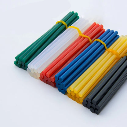 Color glue stick 10pcs 7/11x270mm(Green: 200 mm） hot melt glue stick 7mm/11mm diameter household DIY industrial hot glue stick