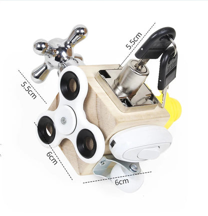 Children Lock DIY Busy Board Baby Montessori Teaching Aid Games  Lock Cognition Toy Kids Education Motor Skill Toys Busyboards