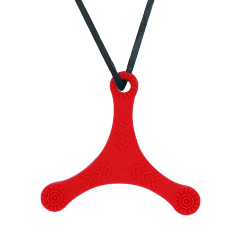 Collar sensorial para masticar, paquete de colgante de silicona para masticar, juguete de entrenamiento y desarrollo para bebés en dentición, autismo y ansiedad.