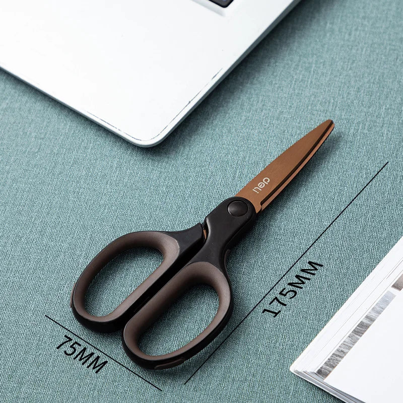 Home Scissors Titanium-plated Wear-resistant Large Alloy Scissors Office Art DIY Stationary