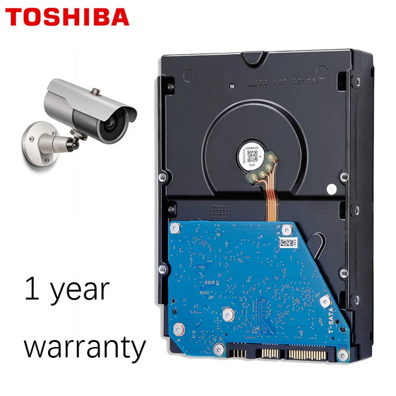 TOSHIBA 4TB Video Surveillance Hard Drive Disk DVR NVR CCTV Monitor HDD HD Internal SATA III 6Gb/s 5400RPM 128MB 3.5" harddisk