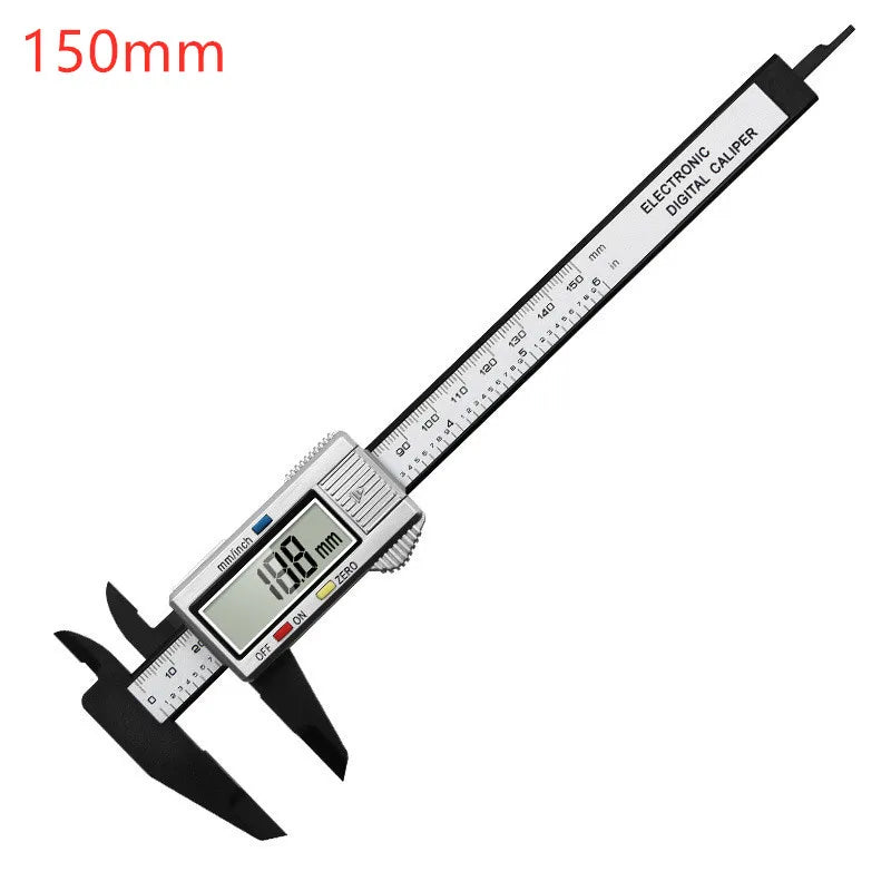 Calibrador digital electrónico de fibra de carbono, calibre Vernier, micrómetro, herramienta de medición, regla digital, 150 mm y 100 mm