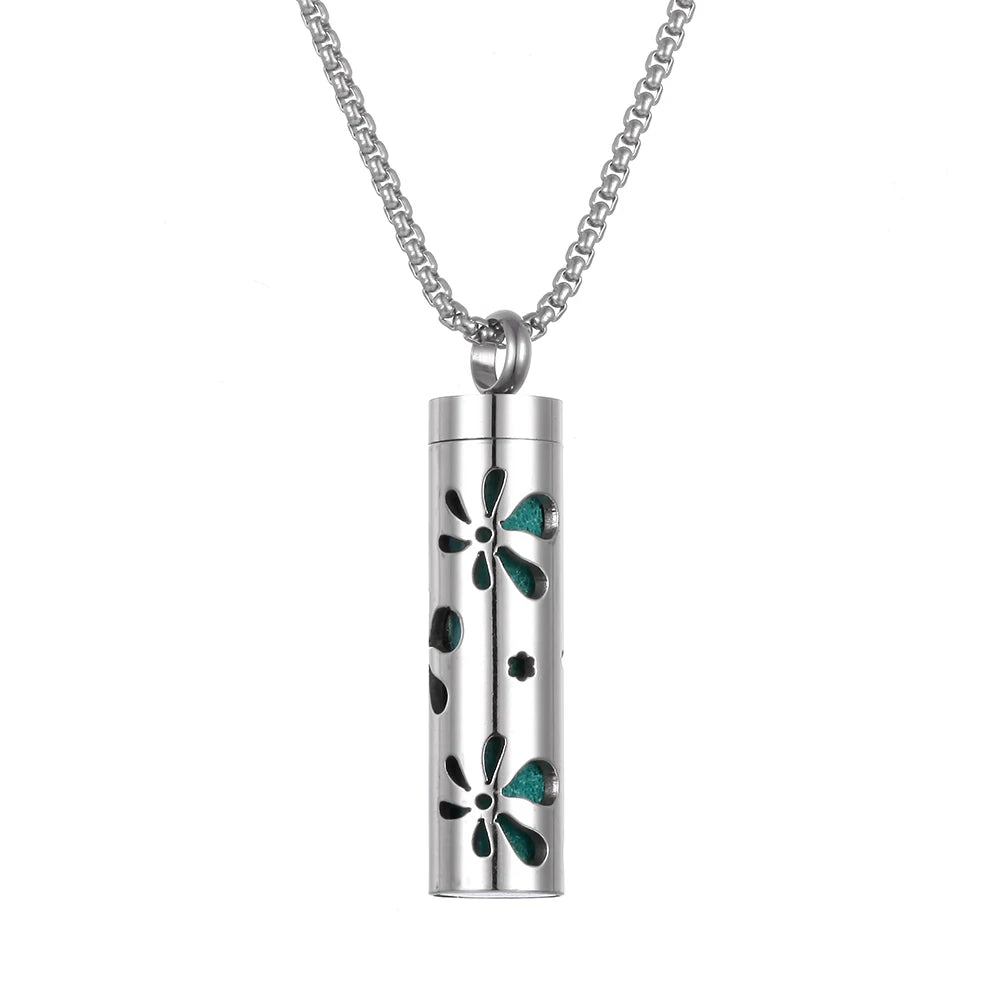 Stainless Steel Aromatherapy Necklace Diffuser Pendant Aroma Diffuser Locket Perfume Essential Oil Diffuser Pendant Necklace