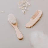 Newborn Baby Natural Wooden Boys Girls Soft Wool Hair Brush Head Comb Infant Head Massager Portable Bath Brush Comb For Kids