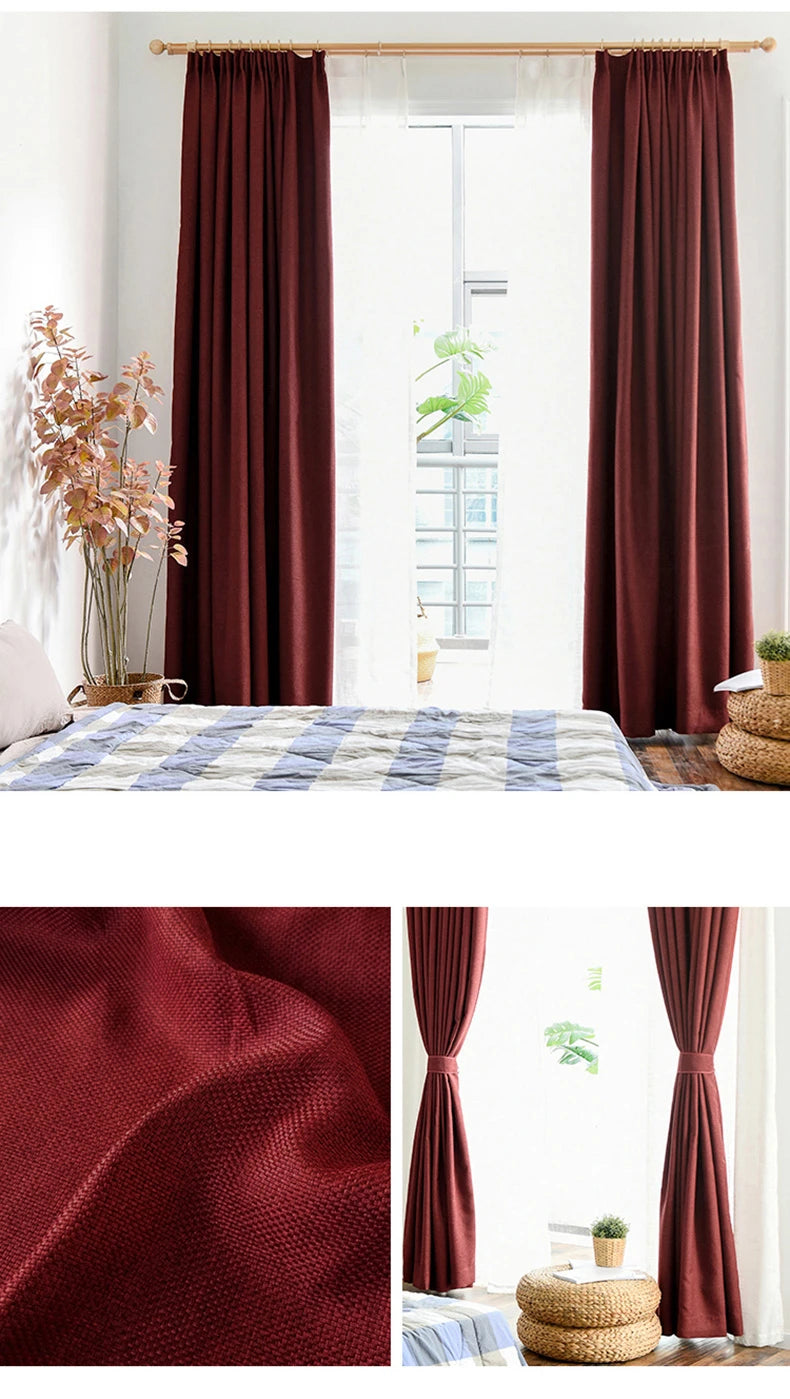 310cm Height Custom Made window 80% blackout curtain thickened cotton linen cutains for living room bedroom luxury curtains