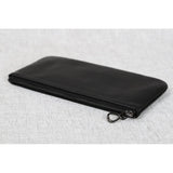 ZRCX Men's Genuine Leather Long Zipper Wallet First Layer Cowhide Youth Ultra-Thin Handbag Wallet Trendy Brand Simple Wallet