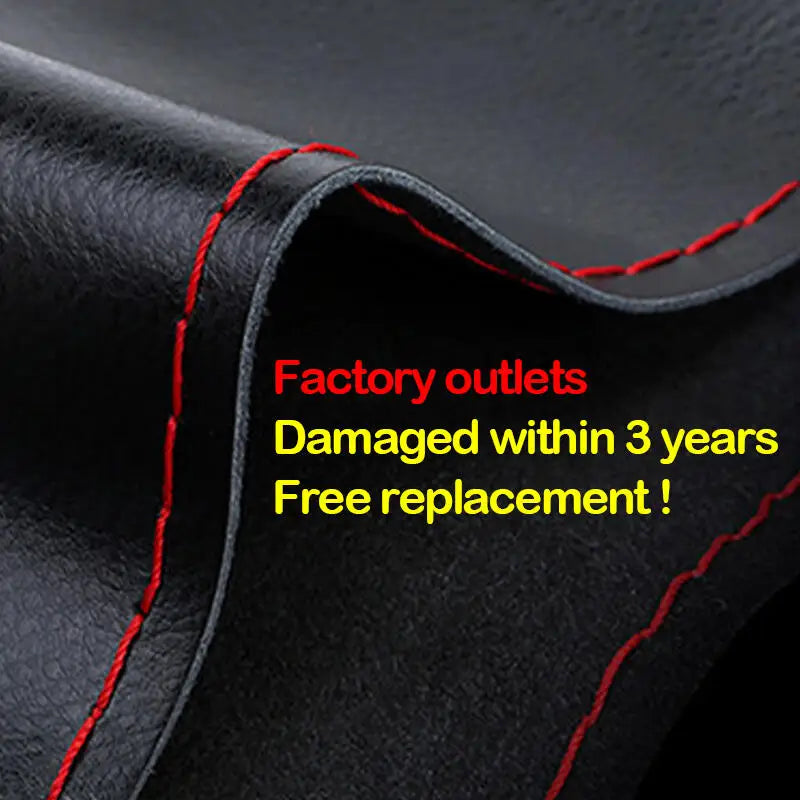 38cm 15inch Car Steering Wheel Braid Cover Artificial leather Needles And Thread Soft Non-slip Auto Interior Accessories Kits