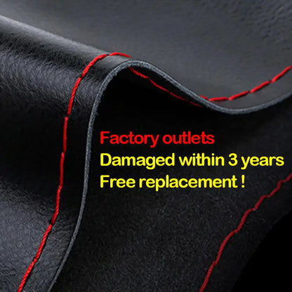 38cm 15inch Car Steering Wheel Braid Cover Artificial leather Needles And Thread Soft Non-slip Auto Interior Accessories Kits