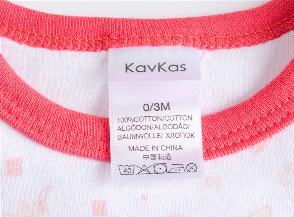Conjunto de 3/6 piezas de ropa de moda para bebés Kavkas, conjunto de algodón suave de manga larga para otoño, mono para niños y niñas, body para recién nacidos