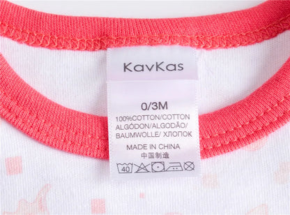Conjunto de 3/6 piezas de ropa de moda para bebés Kavkas, conjunto de algodón suave de manga larga para otoño, mono para niños y niñas, body para recién nacidos