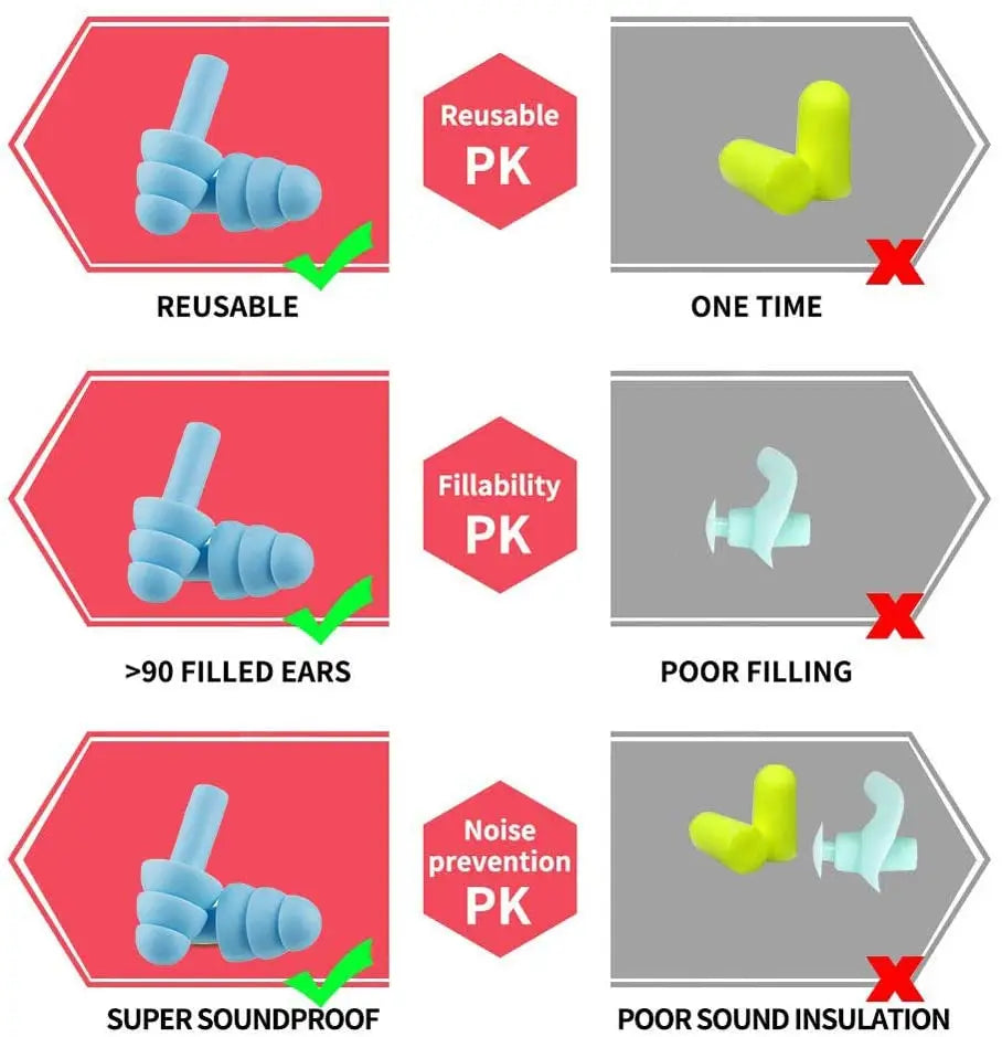 4Pairs Soft Foam Ear Plugs for Sleeping Noise Cancelling  Anti Noise Snoring Sleeping Plugs use for sleep