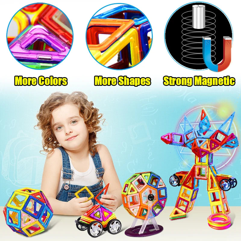 Juguetes magnéticos para niños de gran tamaño, bloques magnéticos para niños, juego de construcción de diseño, juguetes para niños, bloques de construcción