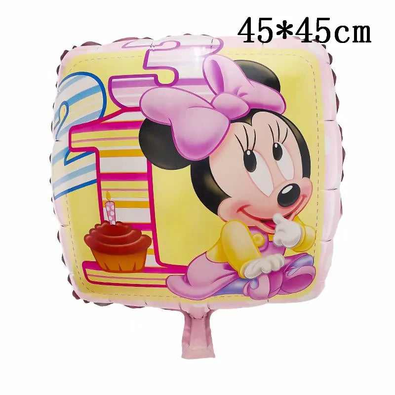 Globos gigantes de Mickey y Minnie Mouse, dibujos animados de Disney, globos de aluminio, baby shower, decoraciones para fiestas de cumpleaños, juguetes clásicos para niños, regalo de globo aerostático 