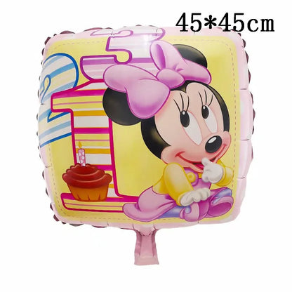 Globos gigantes de Mickey y Minnie Mouse, dibujos animados de Disney, globos de aluminio, baby shower, decoraciones para fiestas de cumpleaños, juguetes clásicos para niños, regalo de globo aerostático 