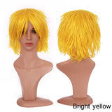 BENIHAIR Synthetic Wig Cosplay Wig White Red Green Blue Pink Yellow Hair Short Layered Wig Fake Hair Extension Men Women Party Wig
