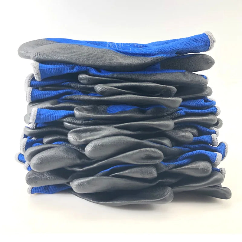 24Pieces/12Pairs Professional Working Protective Gloves For Men Construction Women Garden Nylon Running Glove Obtained CE EN388.