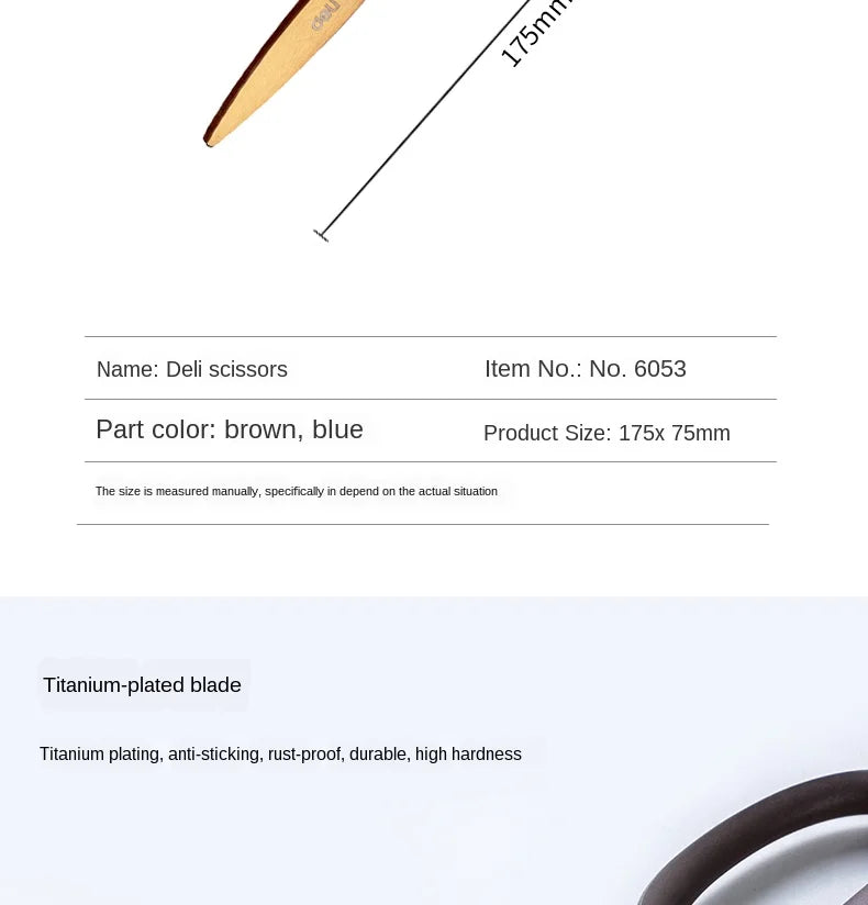 Home Scissors Titanium-plated Wear-resistant Large Alloy Scissors Office Art DIY Stationary
