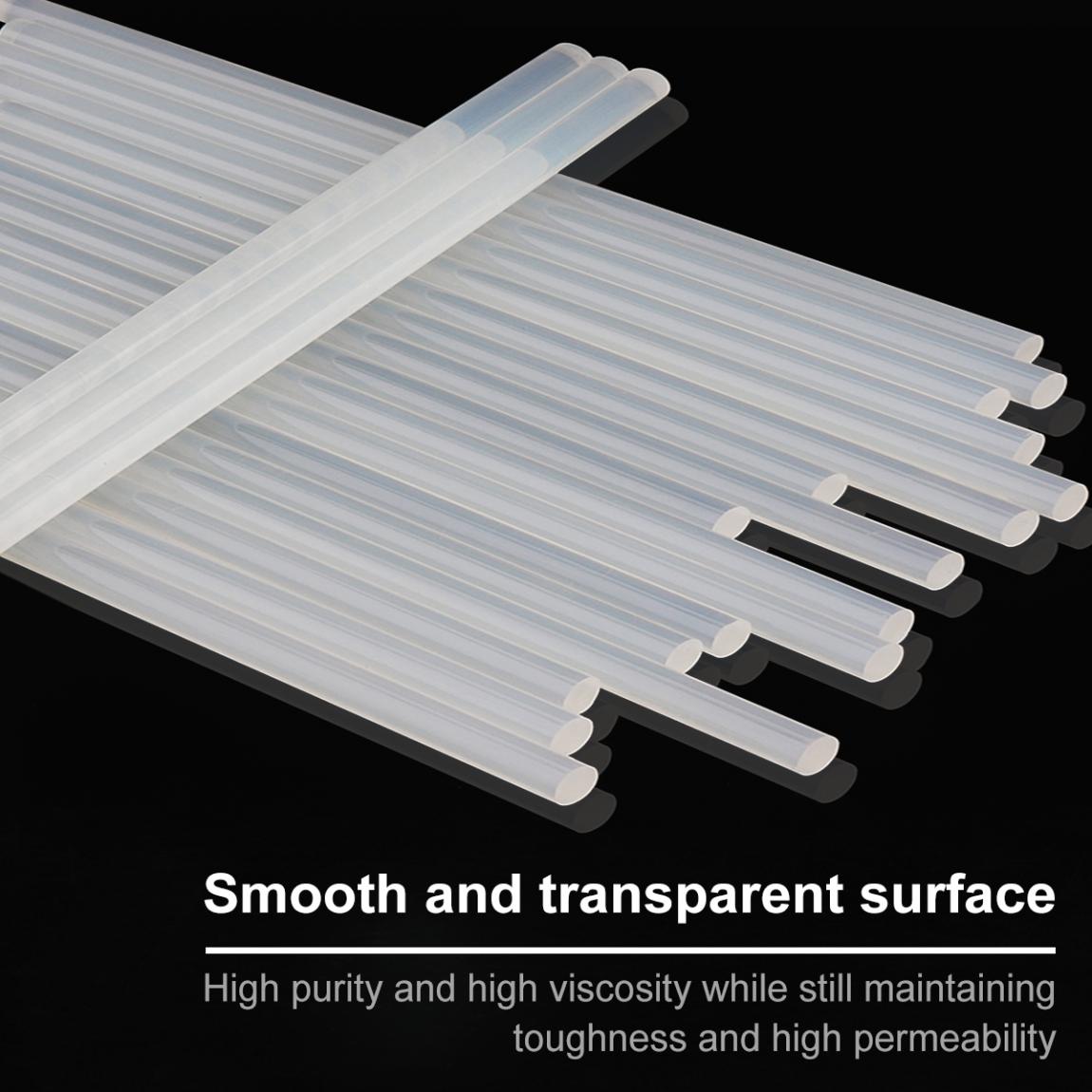Hot Melt Adhesive Glue Gun 10/20/50pcs Transparent Hot Glue Sticks Silicone Rod for 7/11mm Gun DIY Tools Kitchen Cabinet Storage