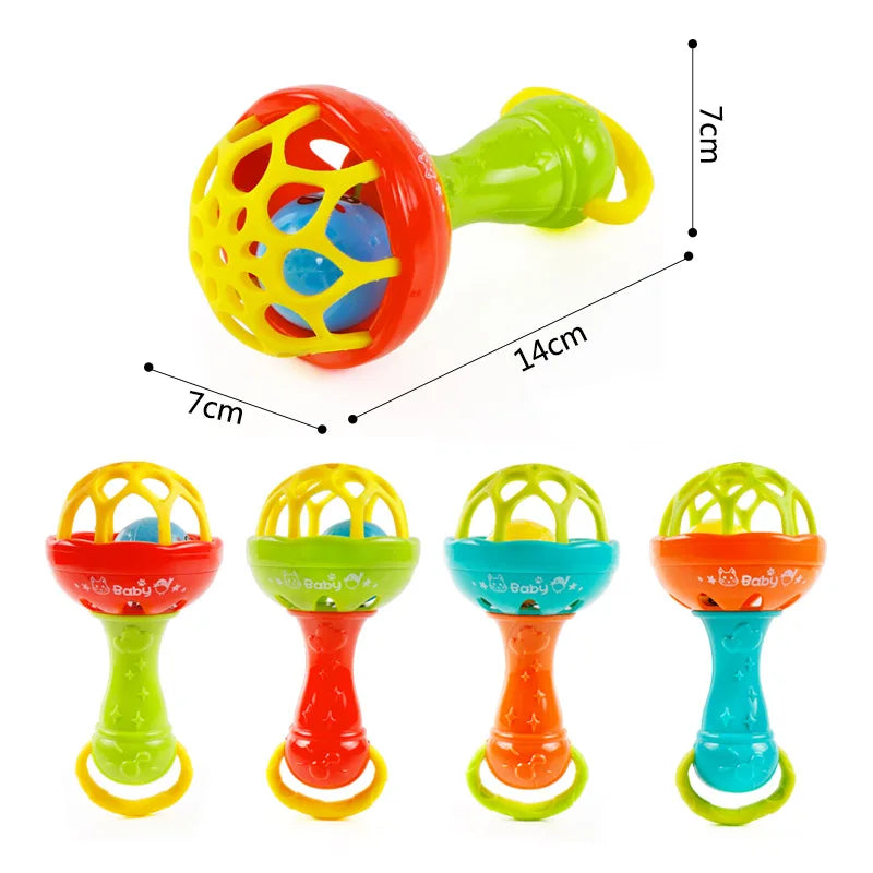 Baby Toys 0 6 Months Rattle Teether Development Games Sensory Toys Soft Silicone Teether Chewable For Newborns Babies 12 Months