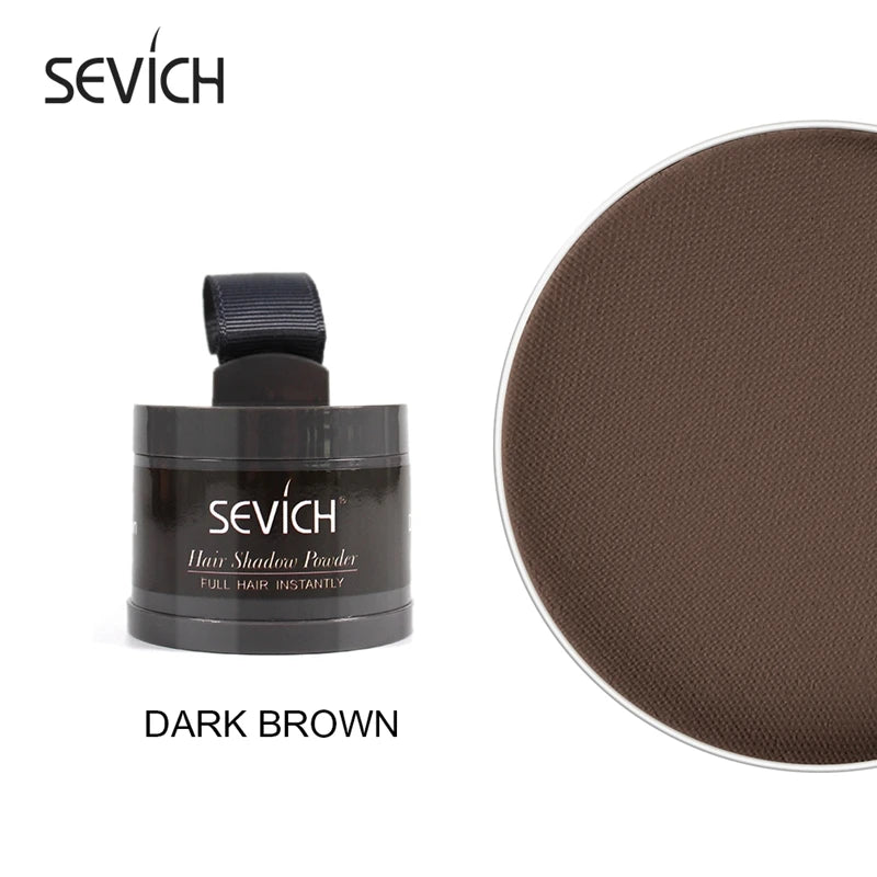Pó para Preenchimento de Raiz Sevich 4g – Maquiagem Unissex para Disfarçar Falhas no Couro Cabeludo e Contornar a Linha do Cabelo – Cobertura Natural