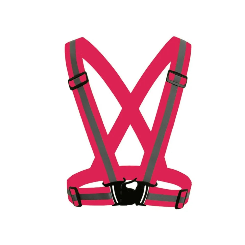 Highlight Reflective Straps Night Running Riding Clothing Vest Adjustable Safety Vest Elastic Band For Adults and Children